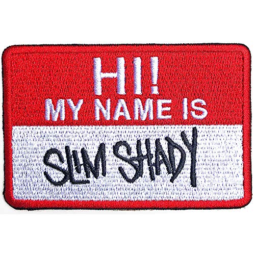 Eminem Iron-On Patch Slim Shady Name Badge 3" x 2"