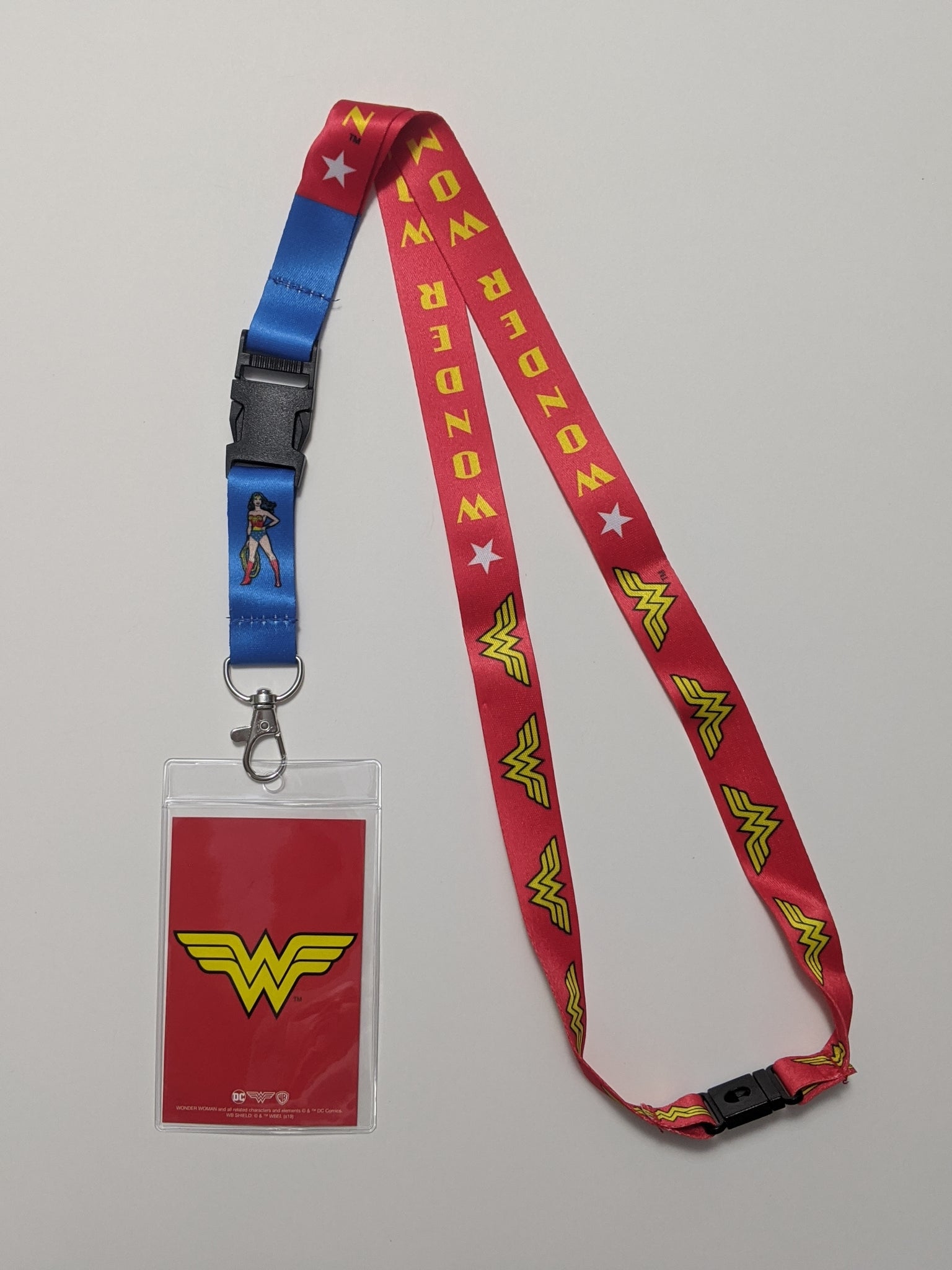 Wonder Woman  ID Badge Holder Lanyard & Keychain Bundle - DC Comics Superhero