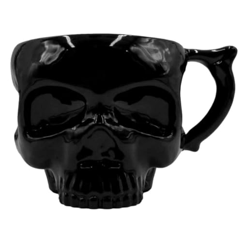kreepsville 666 Anatomical Skull Mug Gothic Ceramic Gruesome Gloss Black