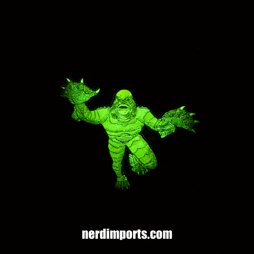 Creature From the Black Lagoon Pin Glow in action