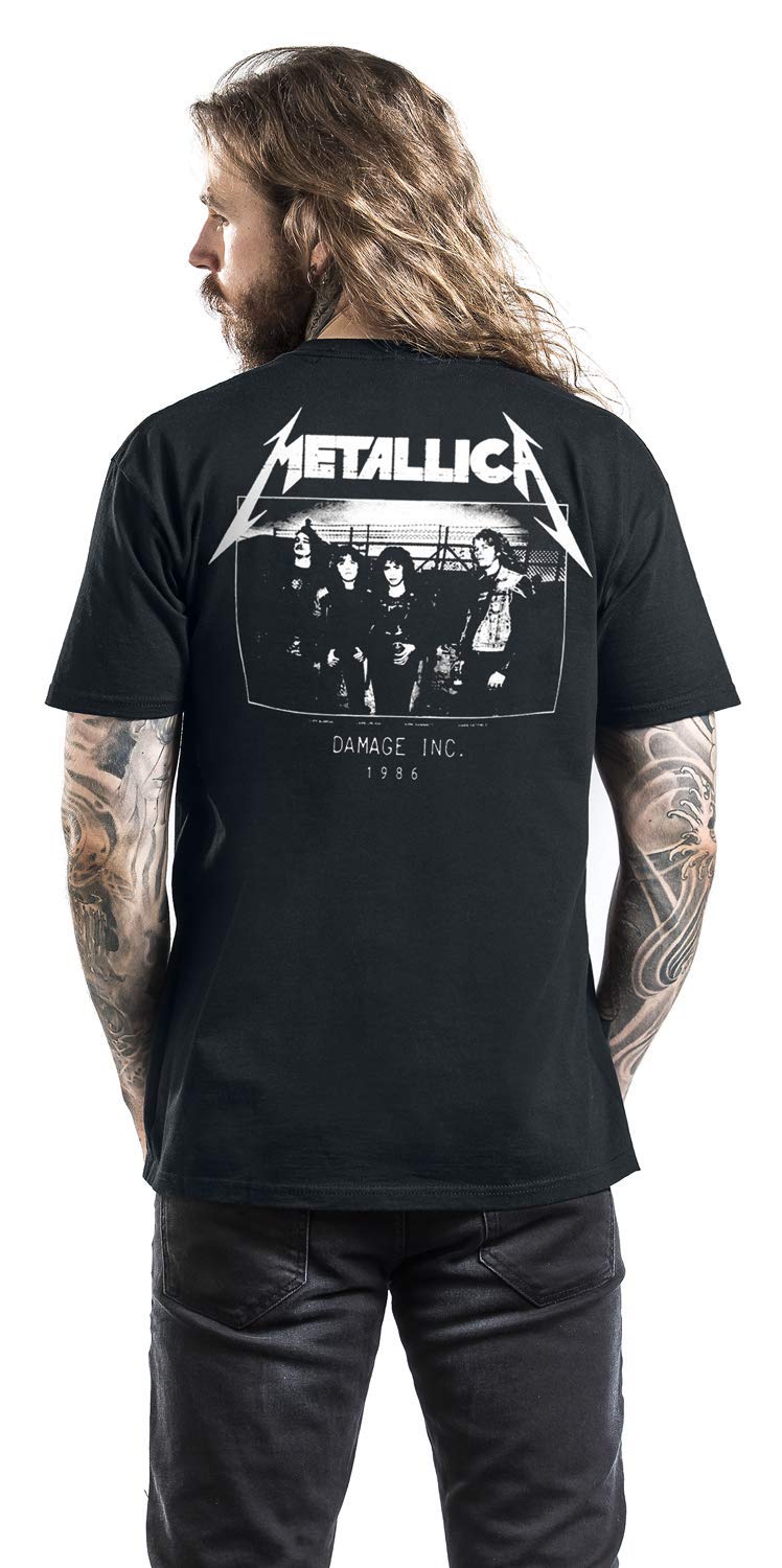 Metallica Master of Puppets 2-Sided Men's T-Shirt Logo and Photo Tee