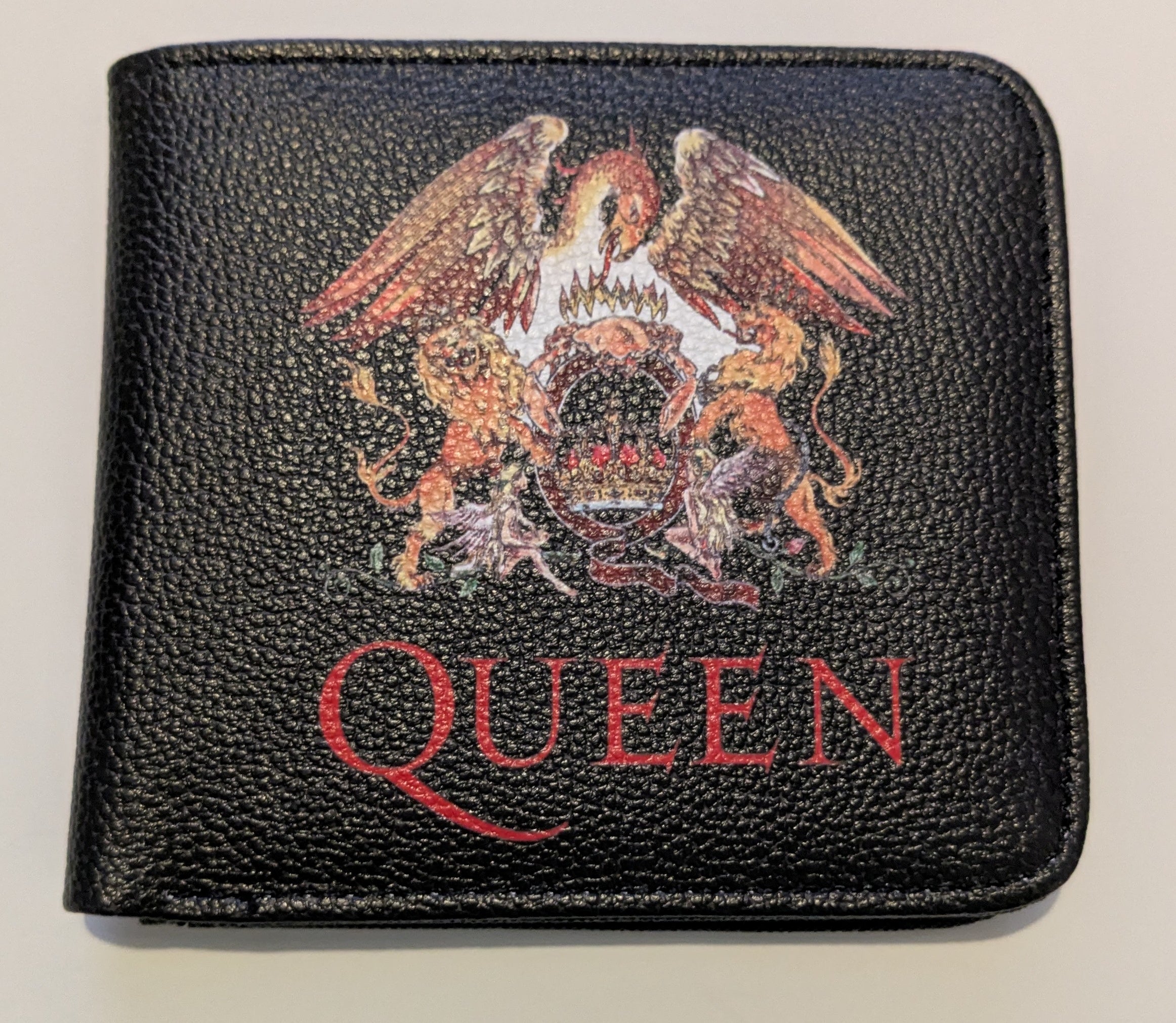 Queen Bi-Fold Wallet - Official Rock Band Merch with Crest Logo