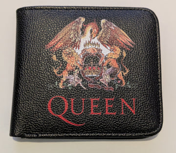 Queen Bi-Fold Wallet - Official Rock Band Merch with Crest Logo