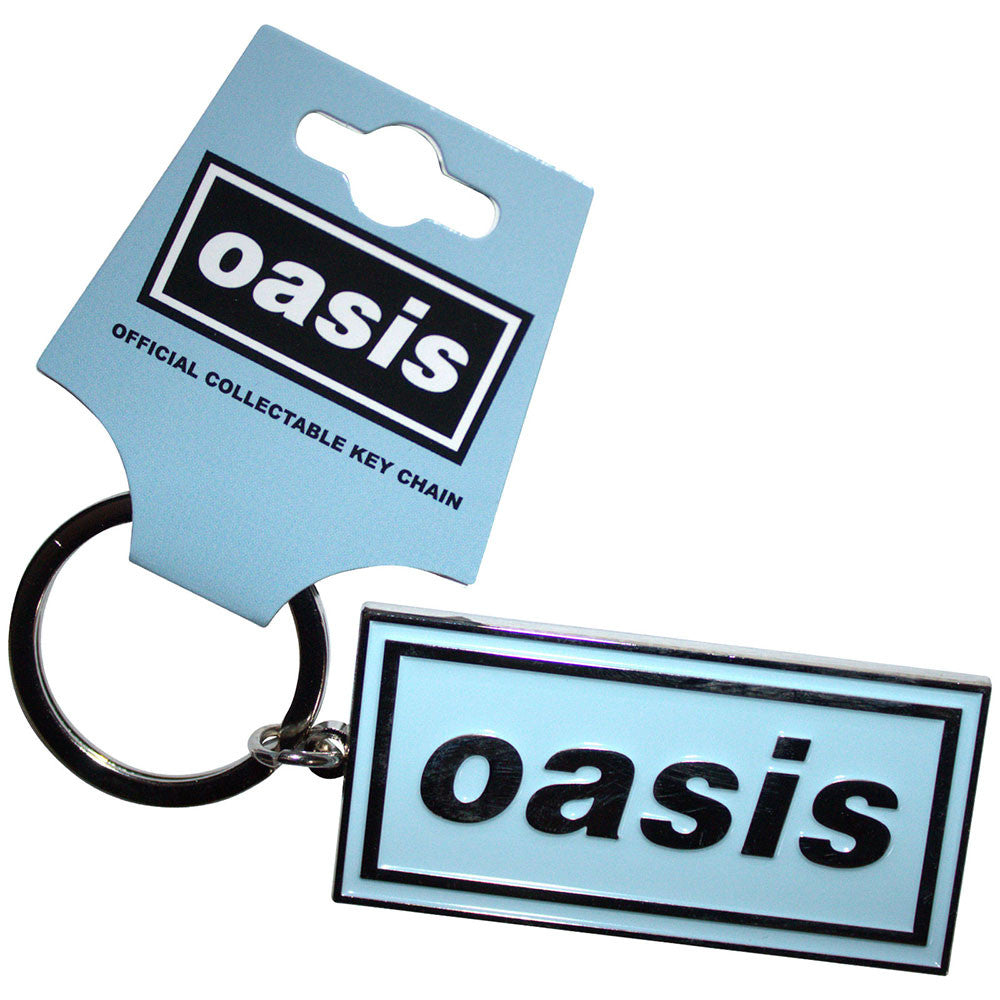 Oasis Logo Sky Blue Band Logo Keychain