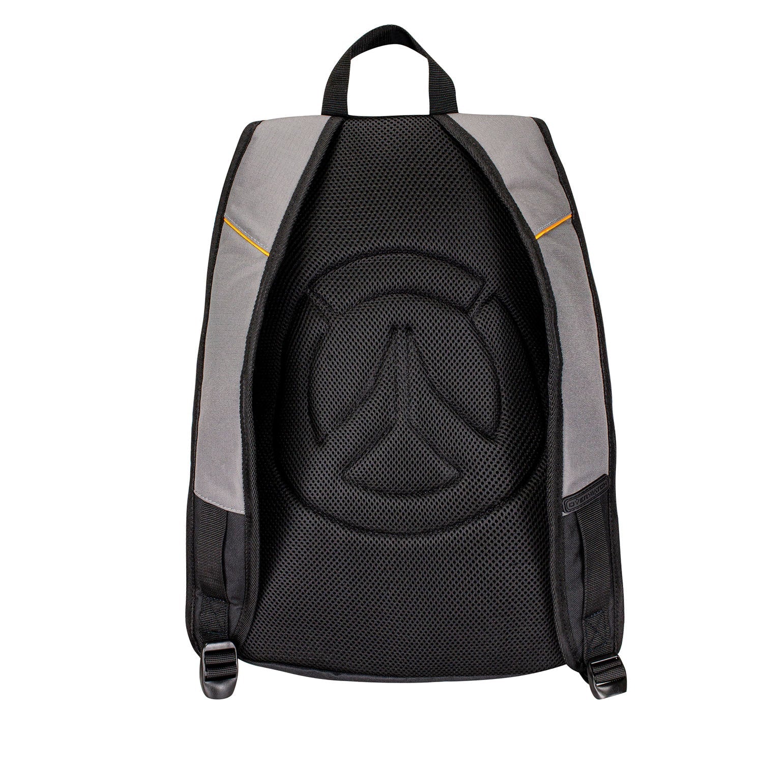 Back view of the Overwatch Gamer Backpack with padded straps and padded back.