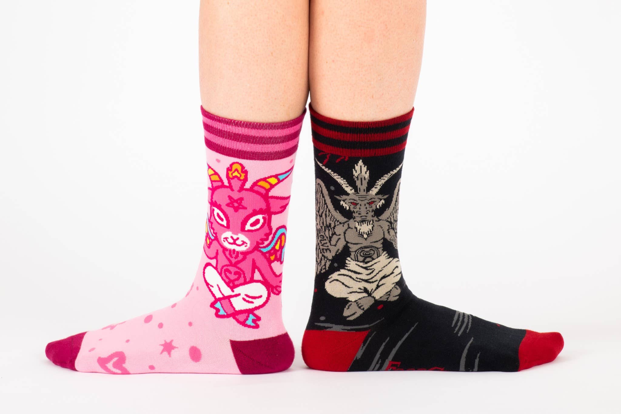 Cute Baphomet Socks Pastel Goth Kawaii