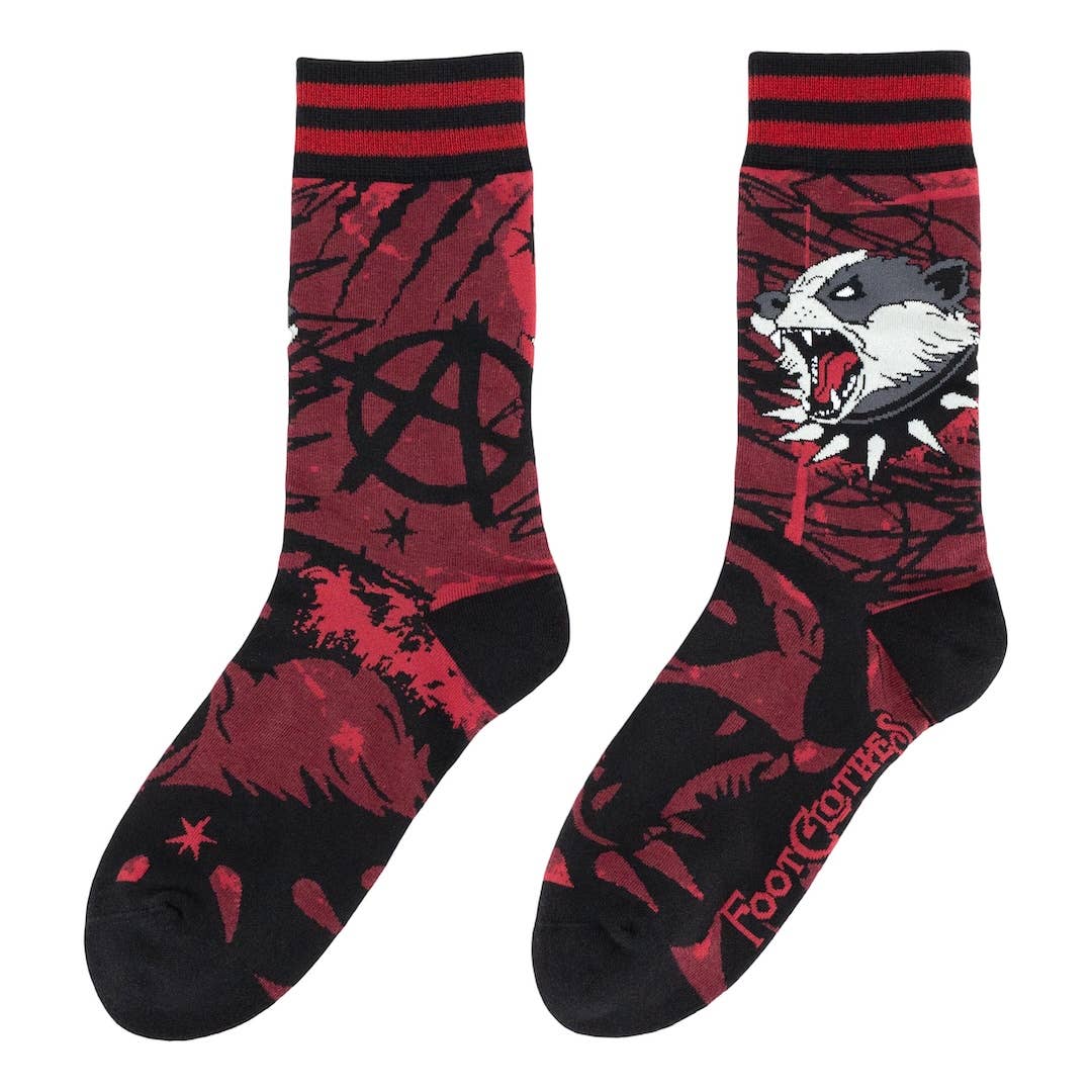 Anarchy Badger Crew Socks Size 6-13