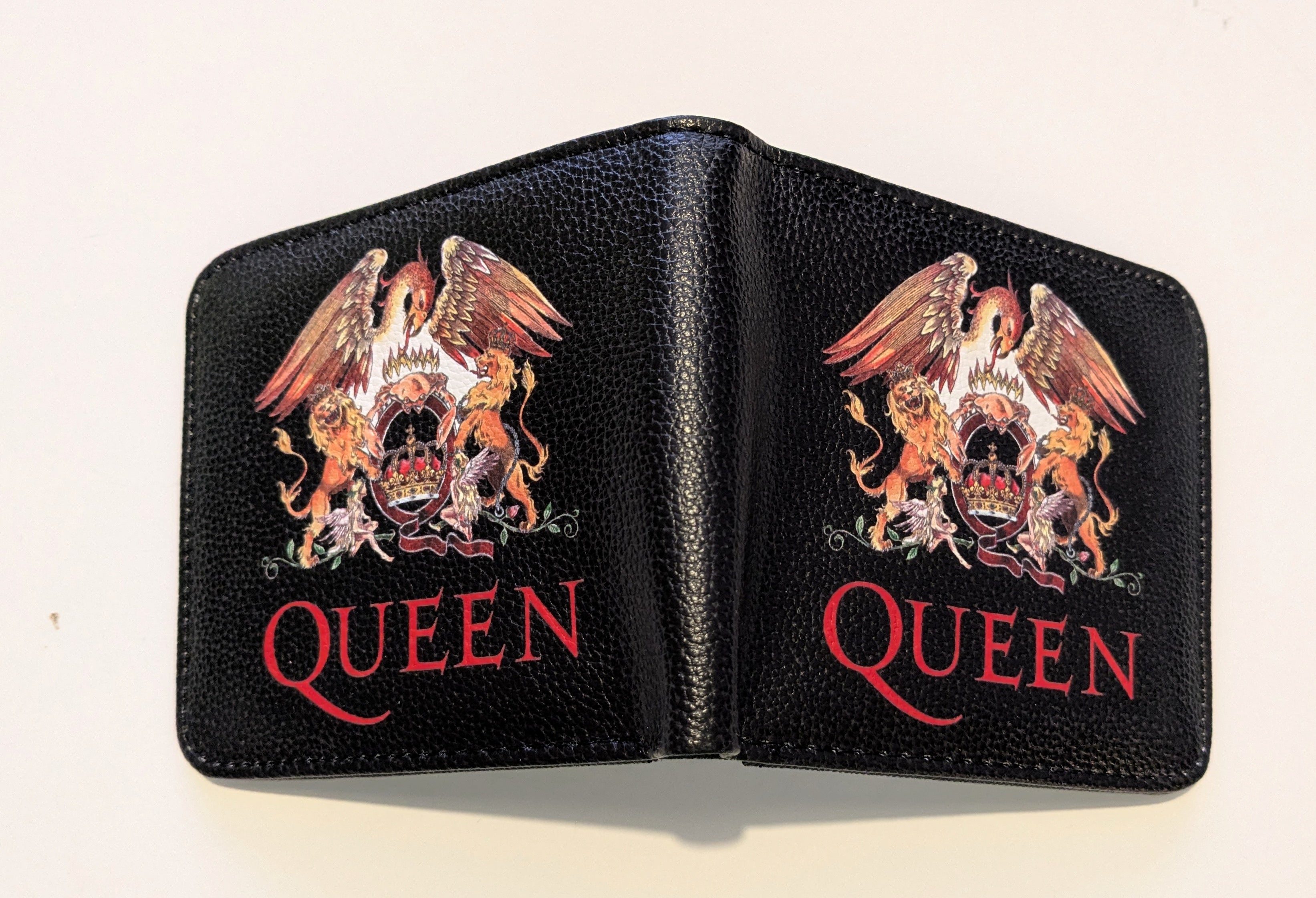 Queen Bi-Fold Wallet - Official Rock Band Merch with Crest Logo