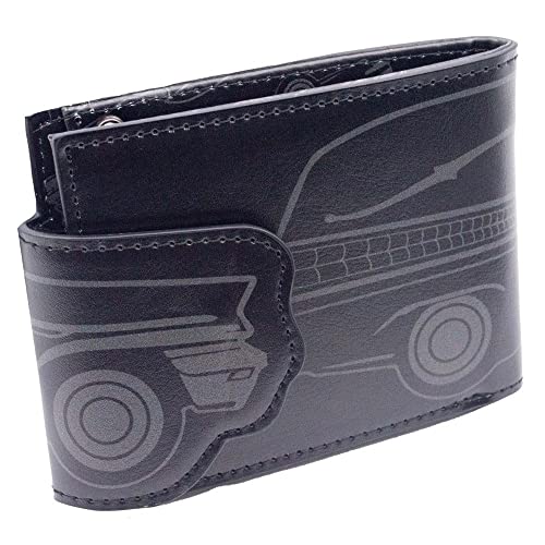 kreepsville 666 Gothic Hearse Bi Fold Wallet- Snap Flap Faux Leather