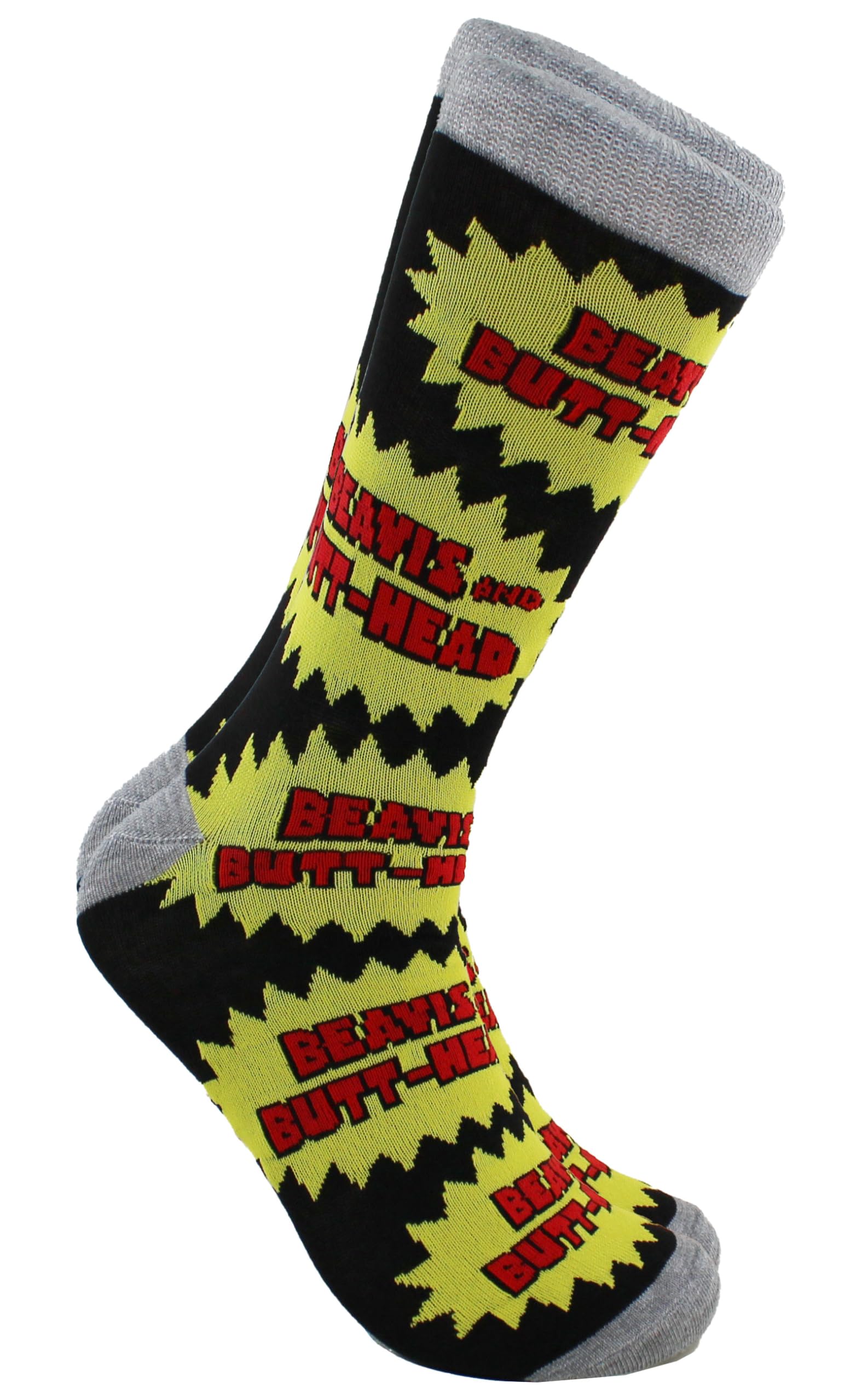 Hyp Beavis and Butt-Head Adult Casual Crew Socks, 6-Pack, Size 6-12