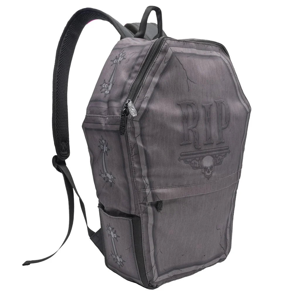 Tombstone Coffin Backpack 17" Padded Bag with Adjustable Padded Straps