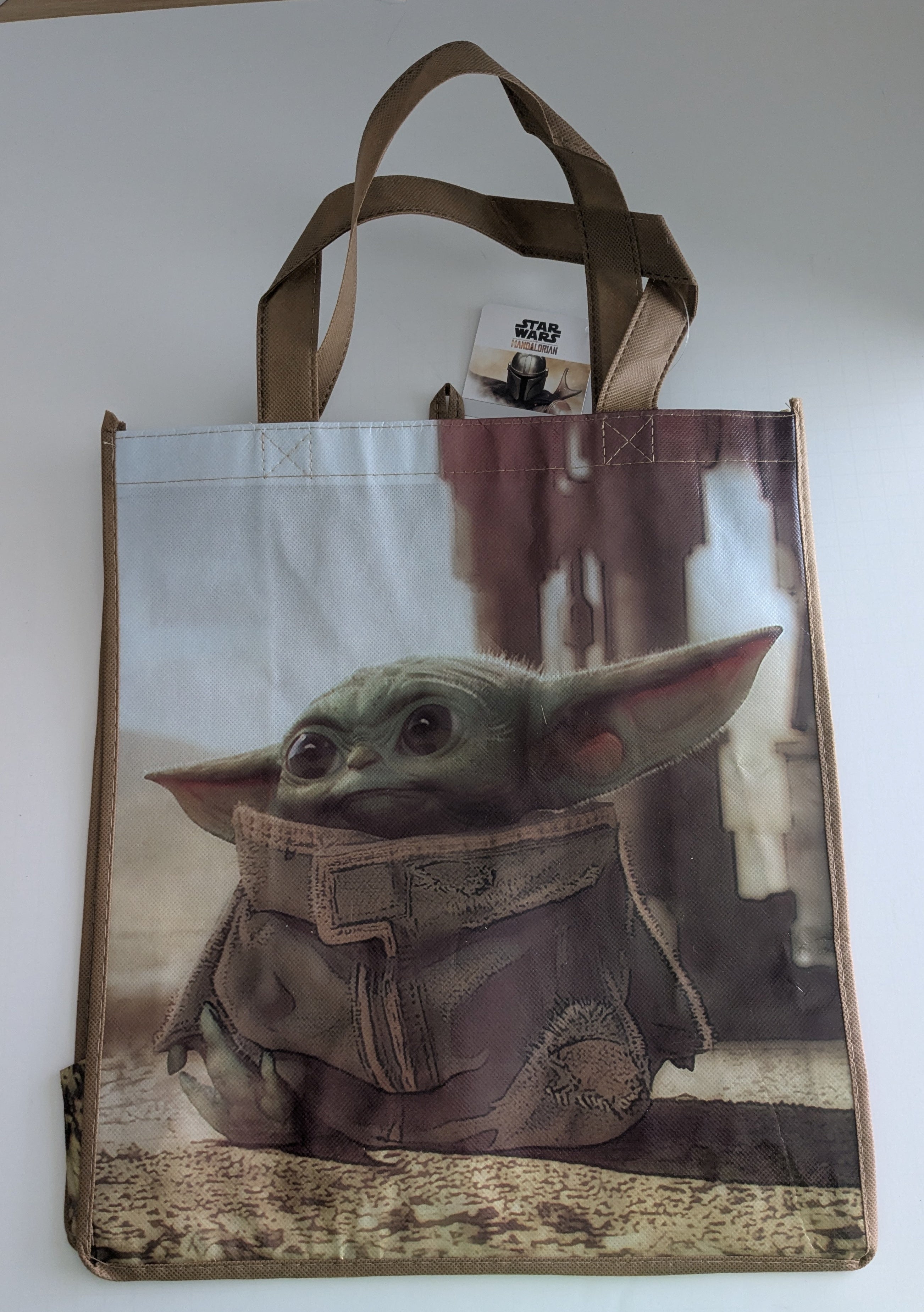 Star Wars The Mandalorian GROGU 15” Tote Bag with Side Art