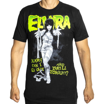 kreepsville 666 Elvira Mistress of The Dark Mummy Thrill Tonight Gothic Horror T-Shirt