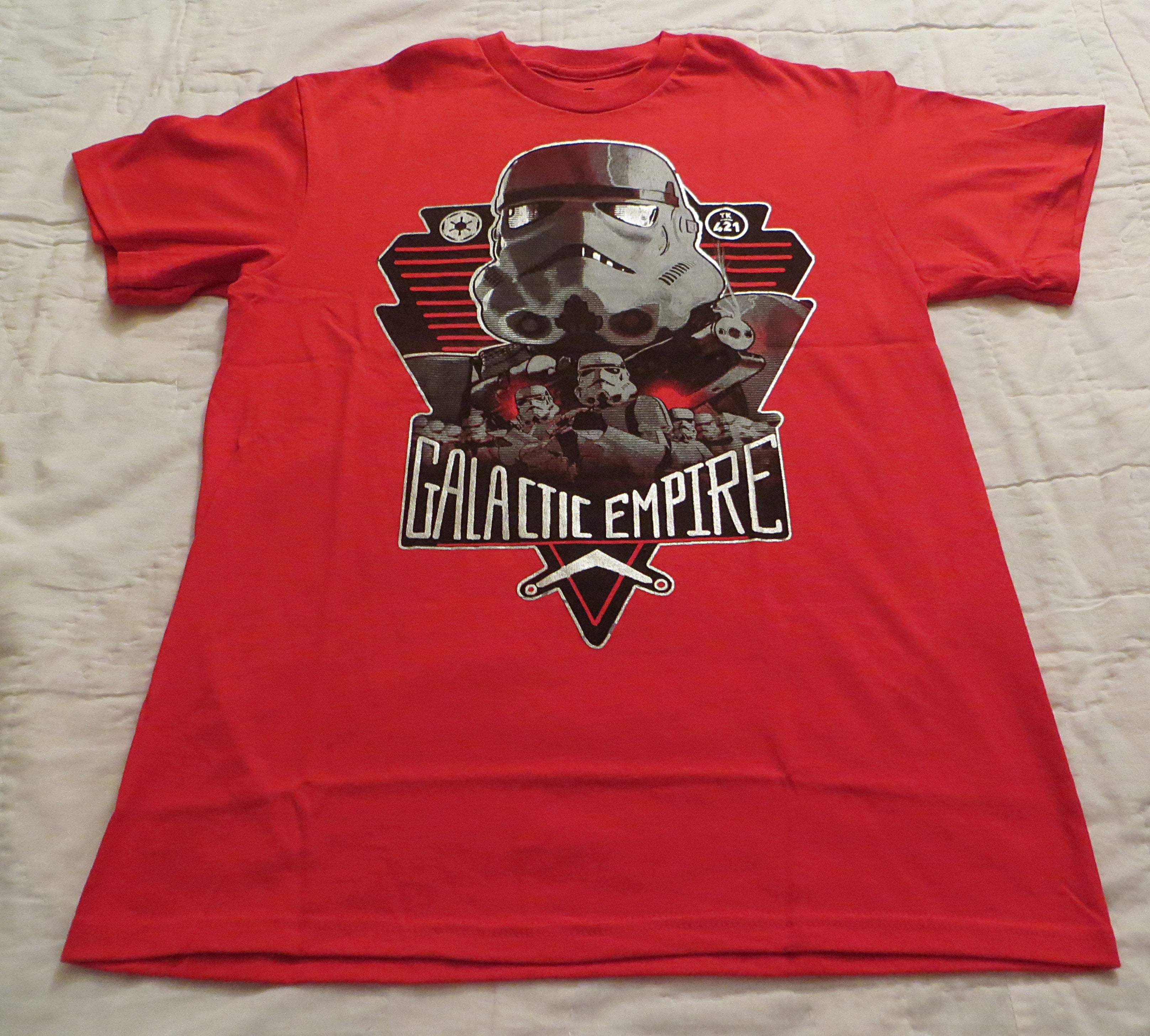 Star Wars Galactic Empire Men's Red T-Shirt Official Storm Trooper Tee
