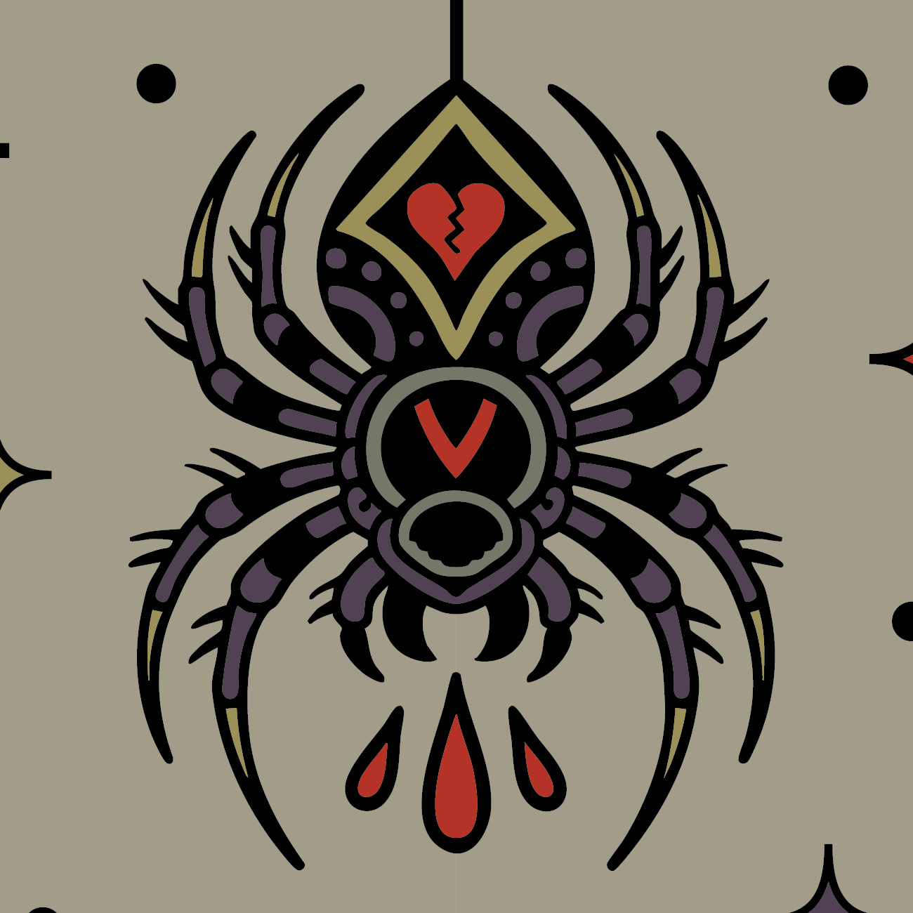 Widow's Web Crew Socks Black Widow Spider