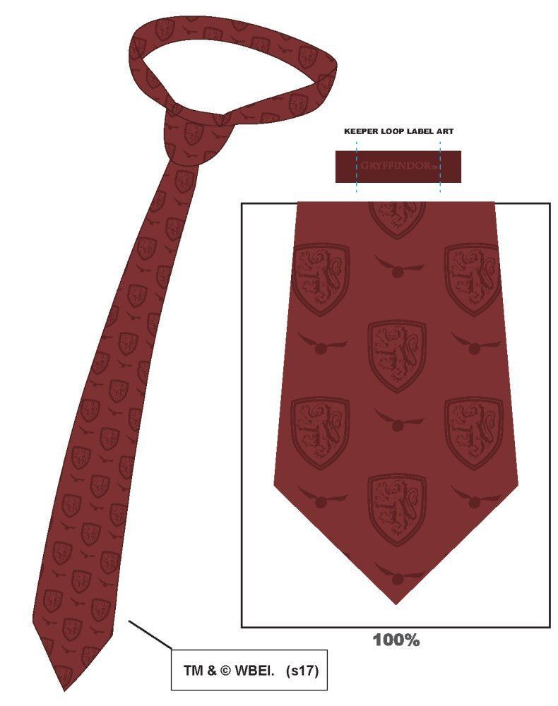 Gryffindor Crest Tie  - Official Harry Potter Merchandise - Limited Edition Collectible