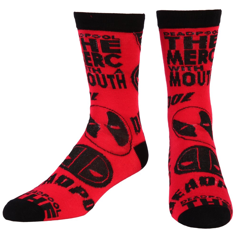 Marvel Deadpool Merc With A Mouth Men's Crew Socks