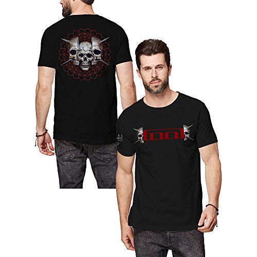 Tool Men's Skull Spikes Front and Back T-Shirt Black