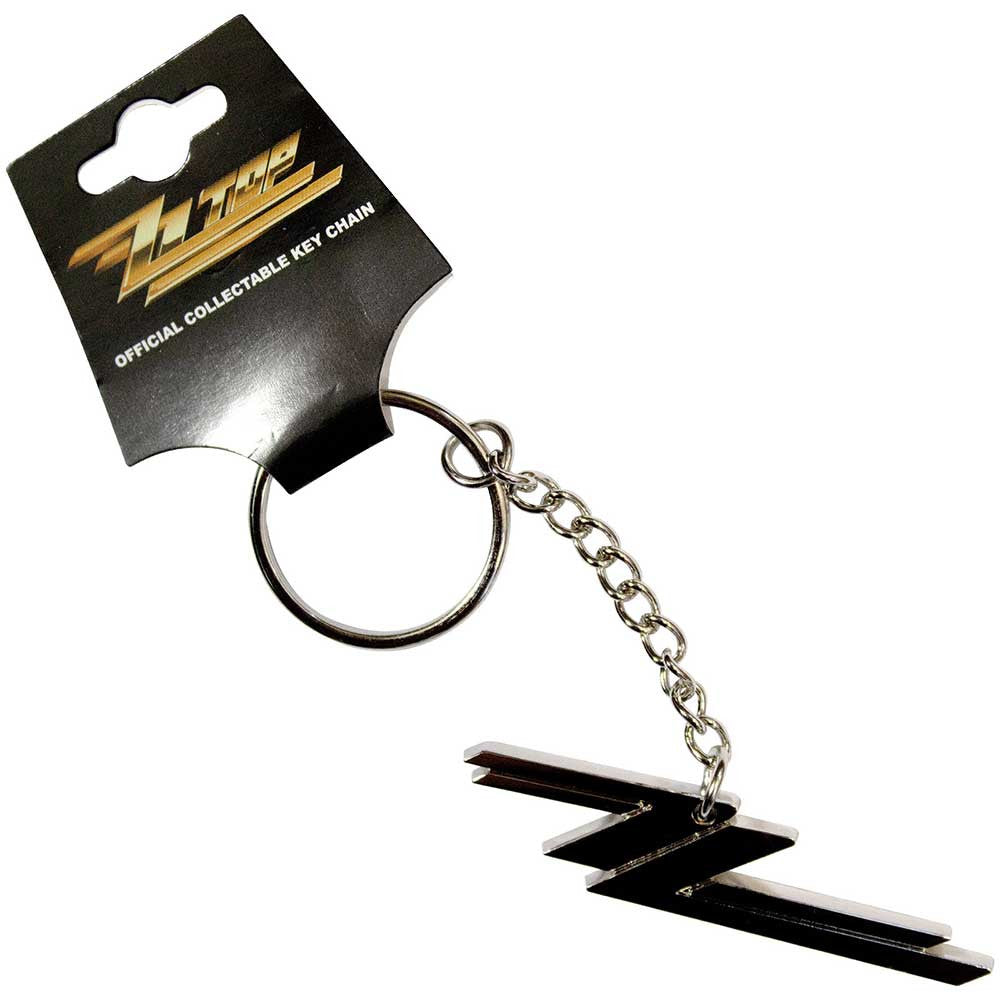 Official ZZ Top Keychain: Twin Z's Classic Rock Band Logo Key Ring