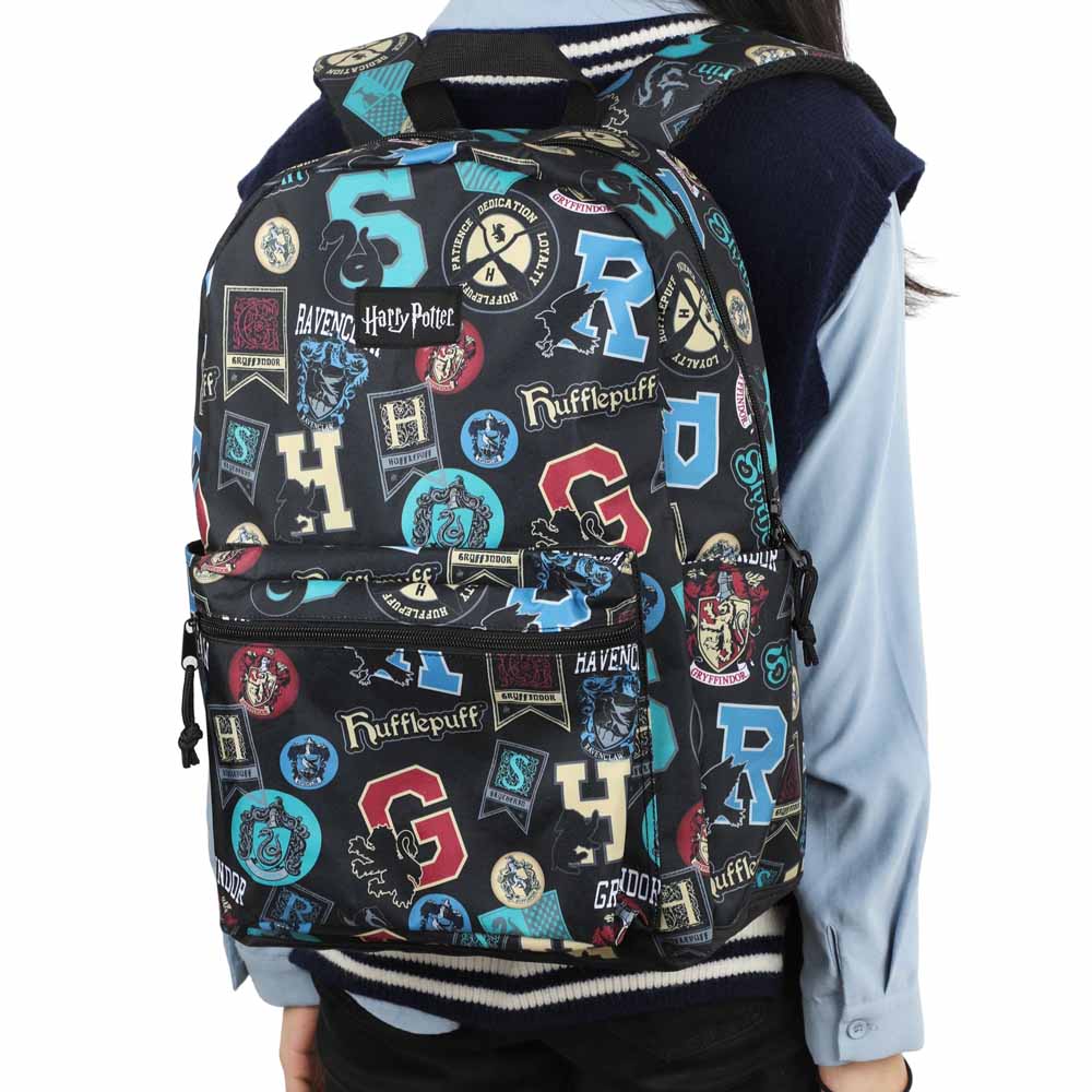 Harry Potter Hogwarts Crest And House Banners Adult 17 Laptop Backpack