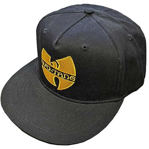Wu-Tang Clan Embroidered Logo Snapback Hat Black Adjustable Cap