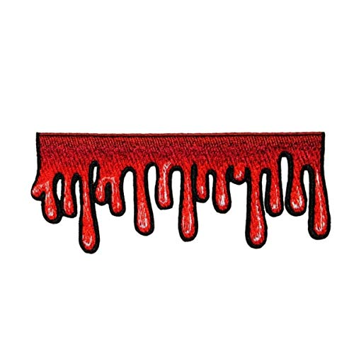 Dripping Blood Ooze Horror Dead Kreepsville Embroidered Iron On Applique Patches