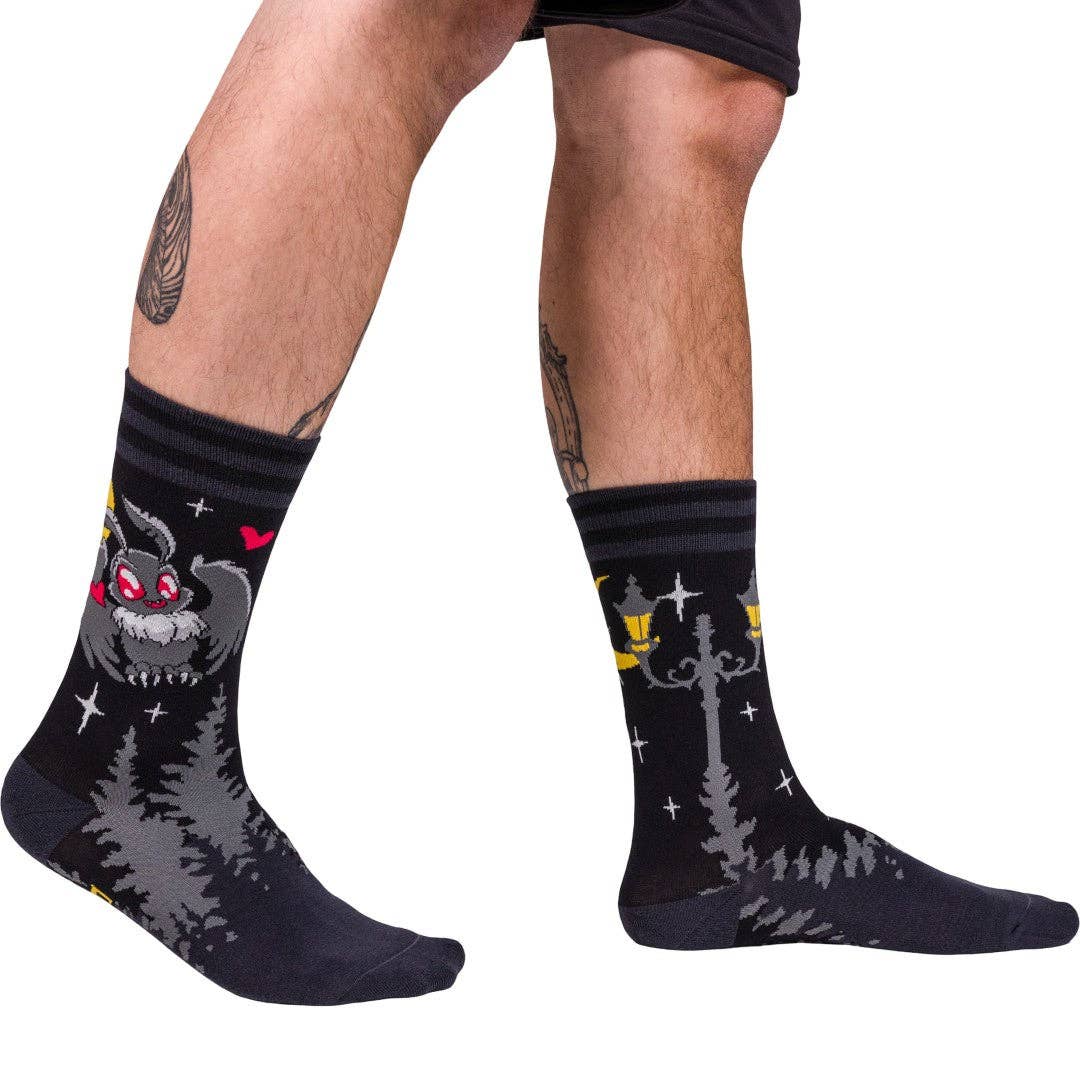 Cute Mothman Crew Socks Kawaii Goth