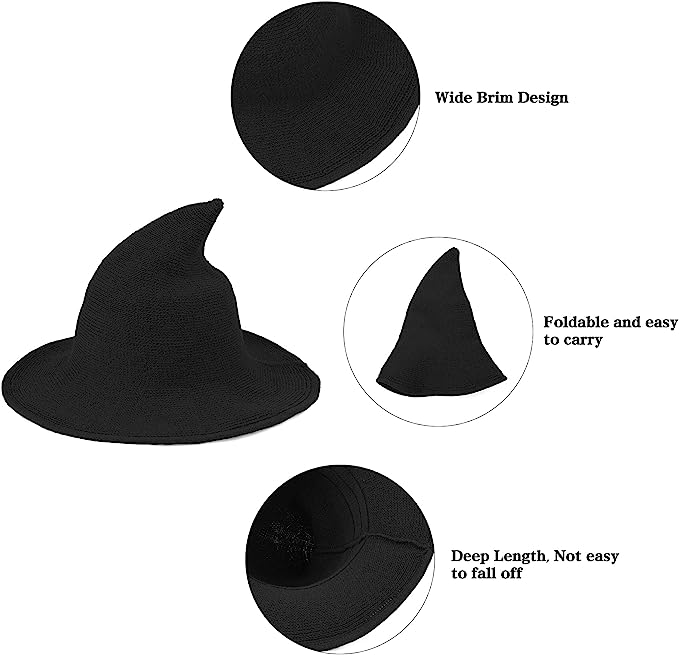 Wool Witch Hat - One Size Fits Most Adults -The Ones Nick and Megan Wear!