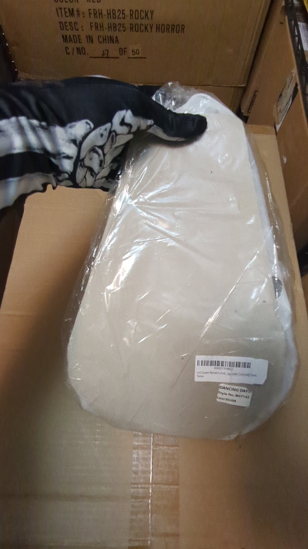 Lost Queen Women's Ariel Iridescent Shell Pearl Handbag Ladies Crossbody Purse