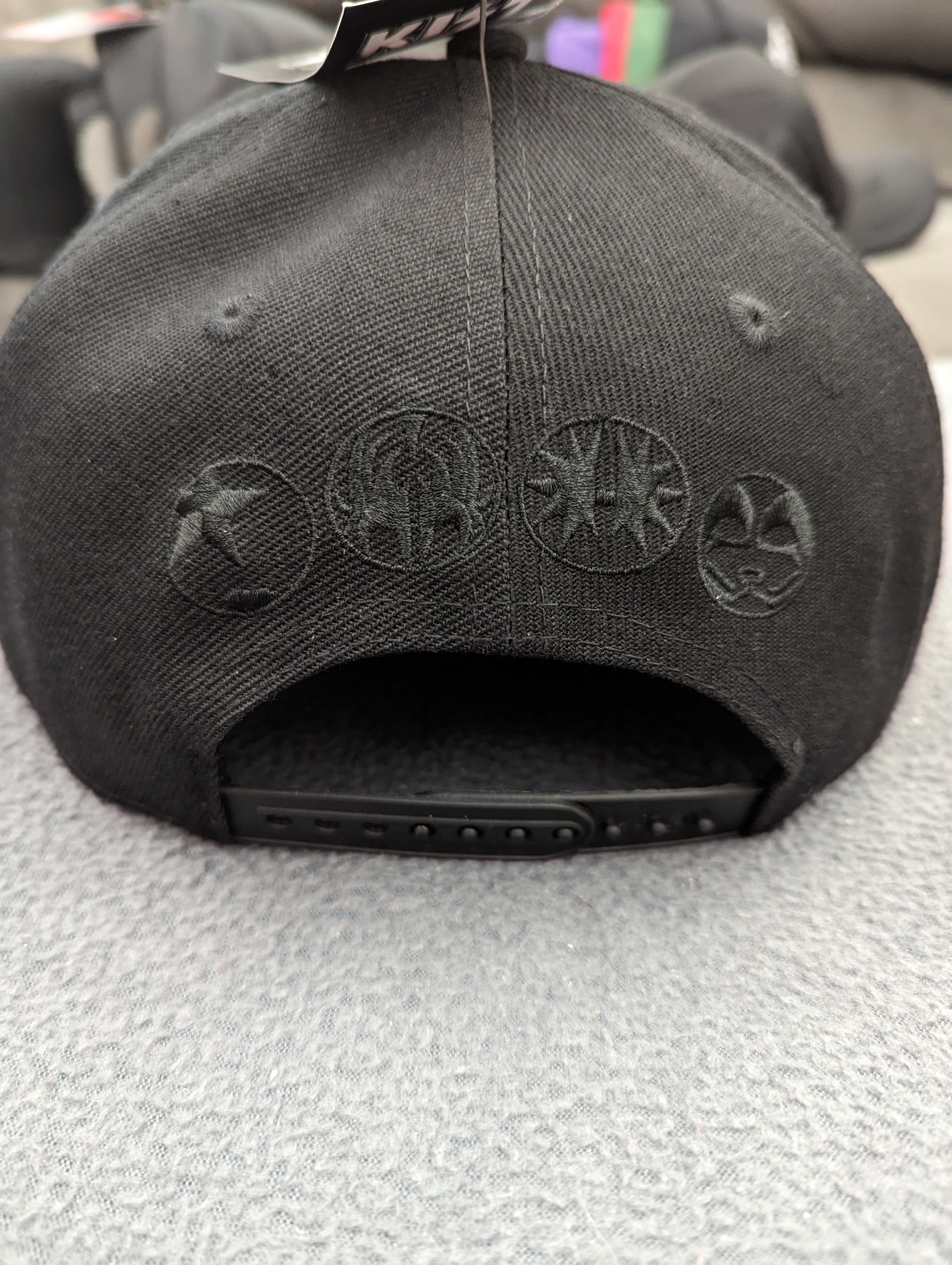 KISS Black Neon Faces Snapback Hat - Official Band Merchandise