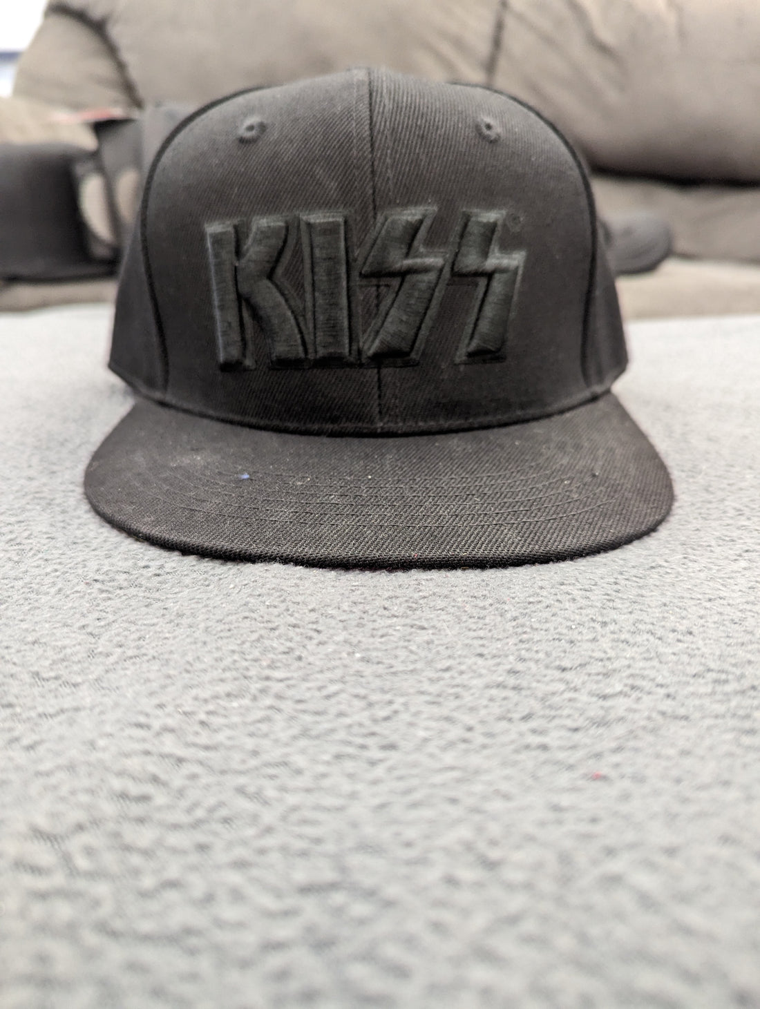 KISS Black Neon Faces Snapback Hat - Official Band Merchandise