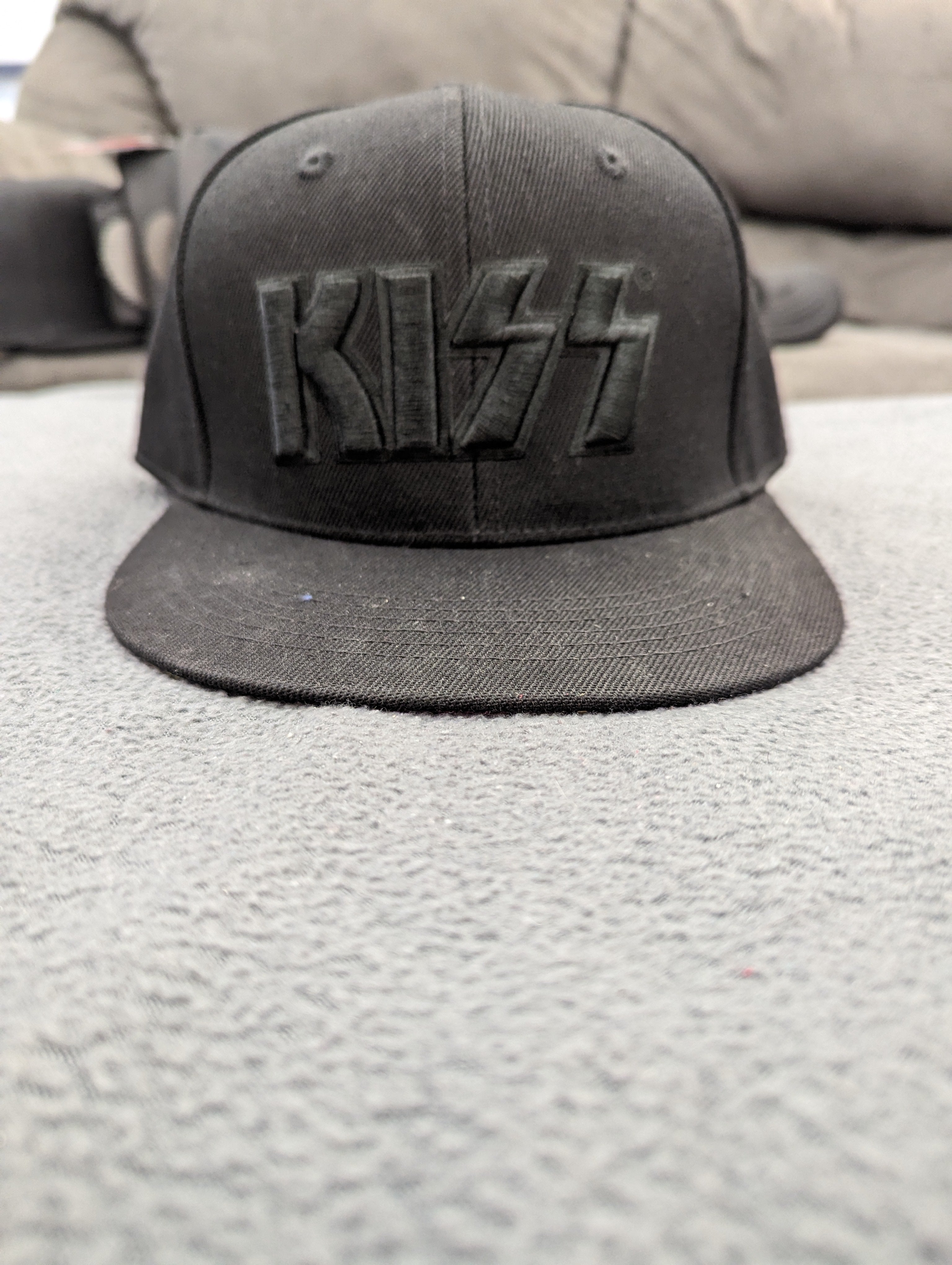 KISS Black Neon Faces Snapback Hat - Official Band Merchandise