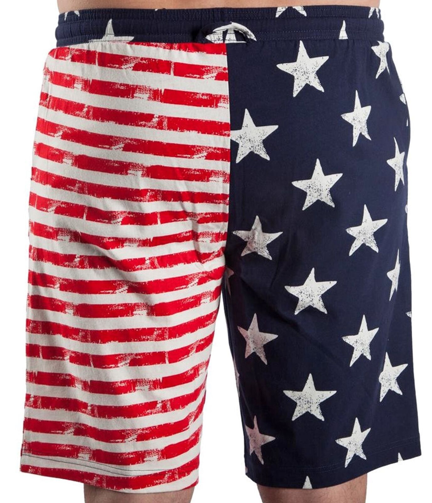 Distressed American Flag Men's Lounge Pajama Shorts USA US