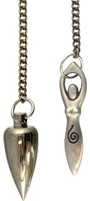Kheops International - Metal Pendulum with Goddess Cone Nickel Plated