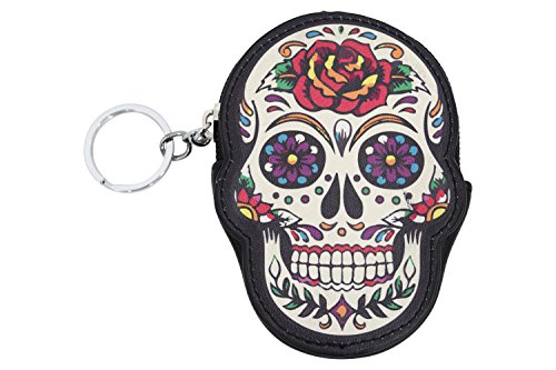 Lost Queen Rose Sugar Skull Dia De Muertos Coin Purse wallet