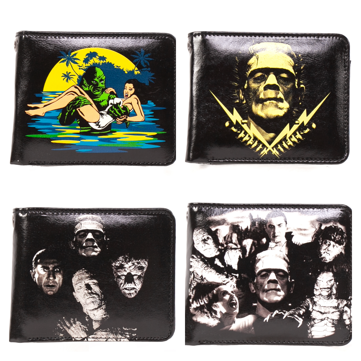 Universal Monsters Men's Bi-Fold Wallet Made by Rock Rebel
