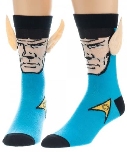 Star Trek Mr. Spock With Ears Character Blue Costume Socks