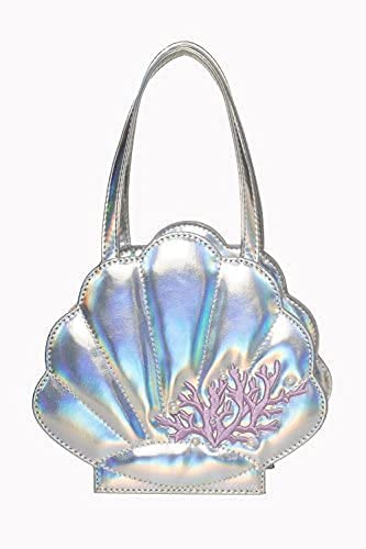 Lost Queen Women's Ariel Iridescent Shell Pearl Handbag Ladies Crossbody Purse