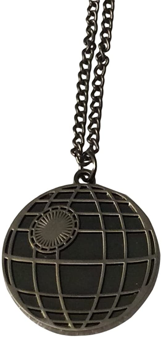 Star Wars Deathstar Enamel Metal Pendant Chain Costume Necklace