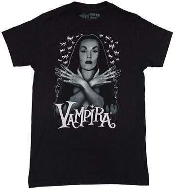 kreepsville 666 Mens Vampira Bat Flock T-Shirt