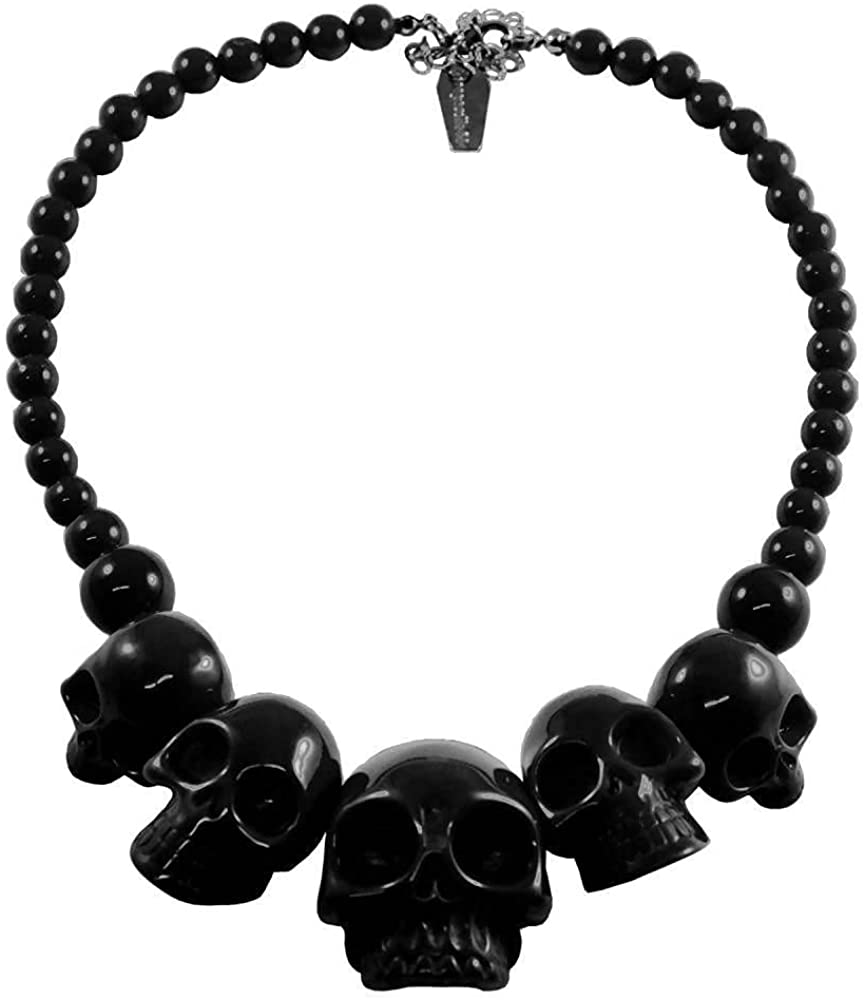 Kreepsville 666 BLACK Skull Collection Necklace