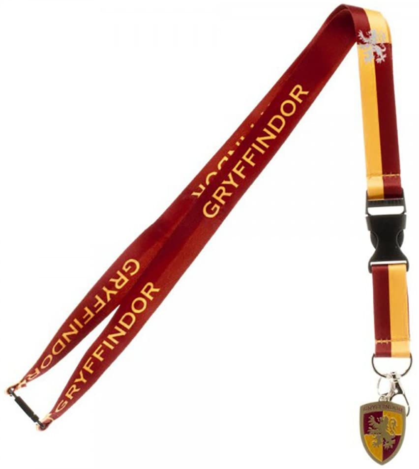 HARRY POTTER Gryffindor House Crest Lanyard Metal Charm Collectible Sticker