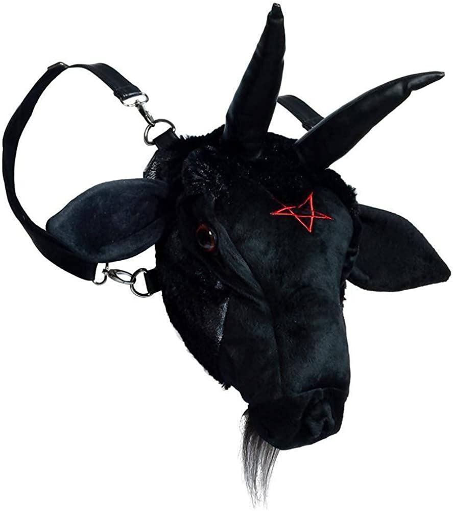 Kreepsville 666 Goathead Baphomet Plush Purse Bag, Backpack, or Fanny Pack