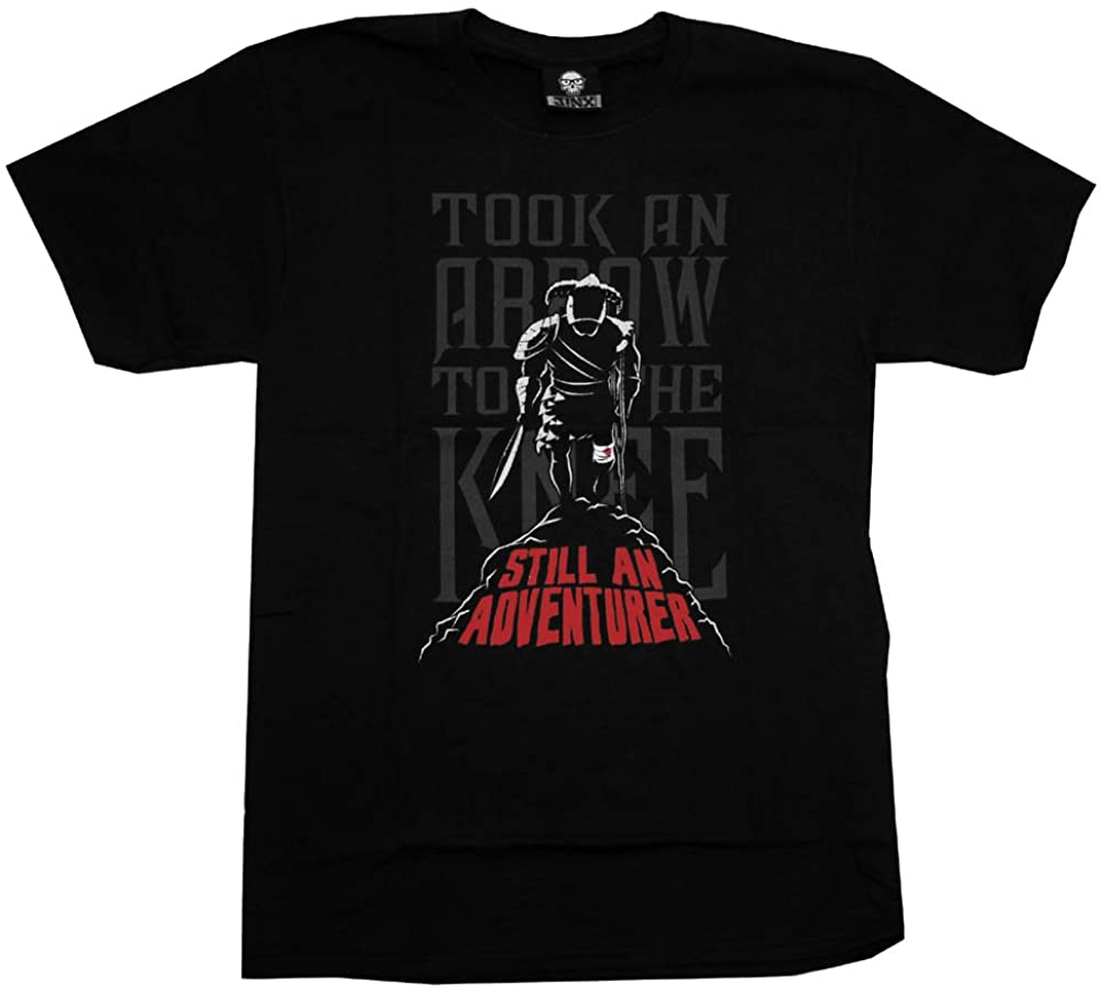 Jinx Arrow in the Knee Men's T-shirt. Black. XXX-Large.