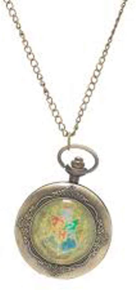 Harry Potter Hogwarts Emblem Pocket Watch on Chain Necklace