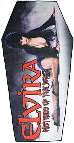 Elvira Classic Red Logo Coffin Beach Towel