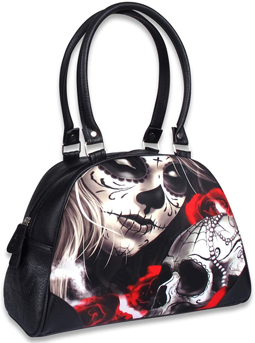 Liquorbrand Faux Leather Bowler Purse Handbag (Eternal Bliss)