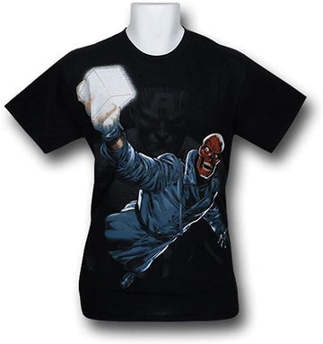 Captain America Red Skull Power Cube T-shirt (Large/Black)