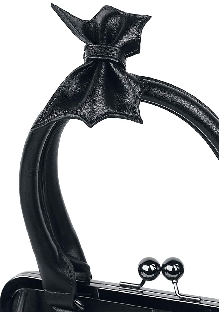 Lost Queen Restrict Penatgram Kiss-Lock Handbag Gothic Punk Bag
