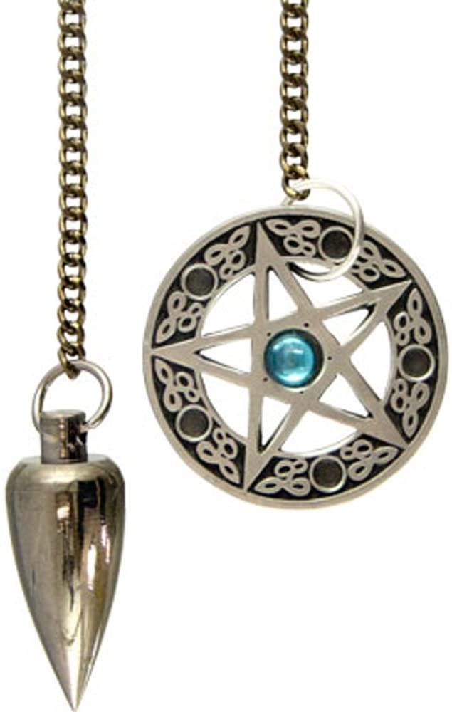 Kheops International - Metal Pendulum with Pentacle Cone Brushed Metal